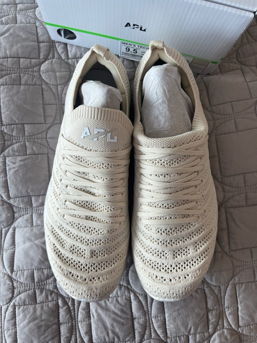 APL MEN'S TECHLOOM WAVE PARCHMENT/WHITE/MARBLE Size 9.5